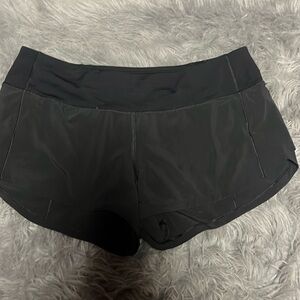 Lululemon speed up low rise 2.5” shorts, been worn a couple times, colour black